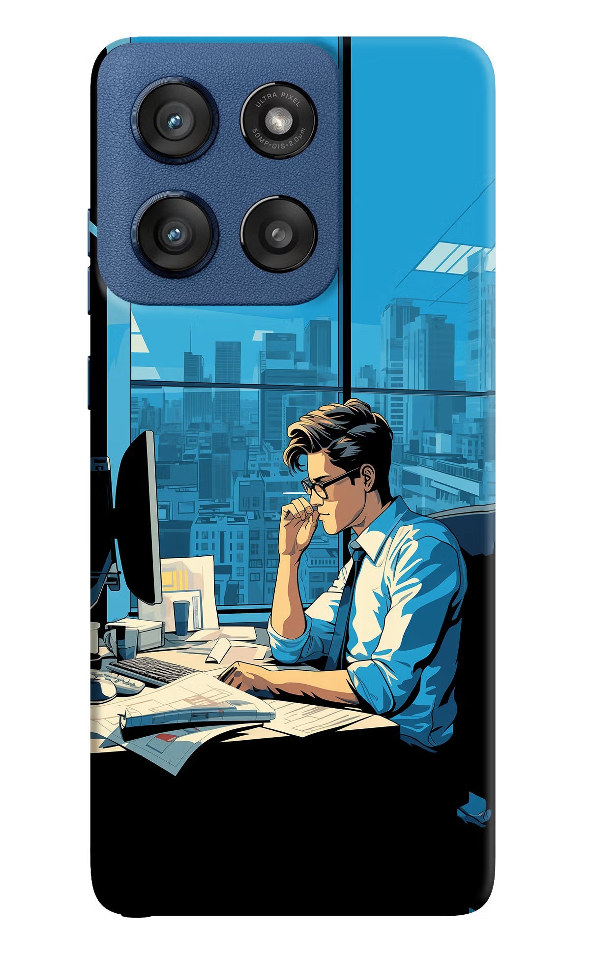 Focused Hustler (AI Generated) Moto Edge 60 Stylus Back Cover