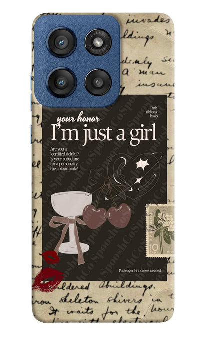 I am just a girl Moto Edge 60 Stylus Back Cover