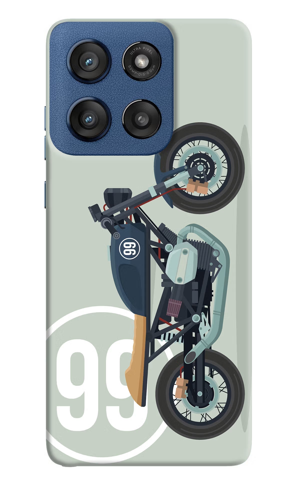 Classic Cafe Racer 99 Moto Edge 60 Stylus Back Cover