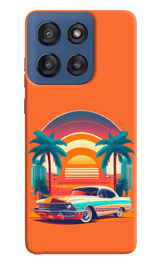 Palm Drive 80s Moto Edge 60 Stylus Back Cover