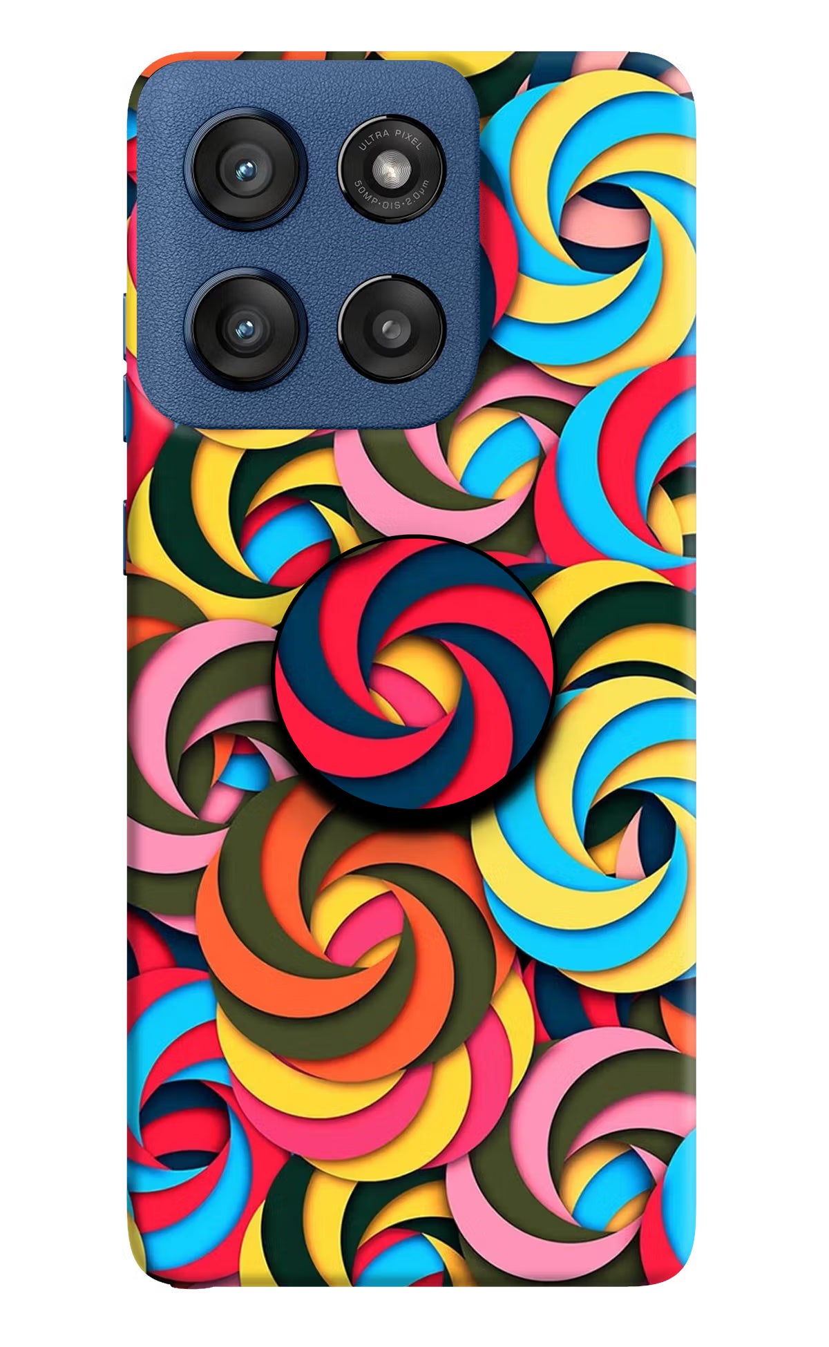 Spiral Pattern Moto Edge 60 Stylus Pop Case