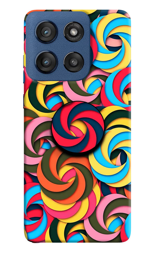 Spiral Pattern Moto Edge 60 Stylus Pop Case
