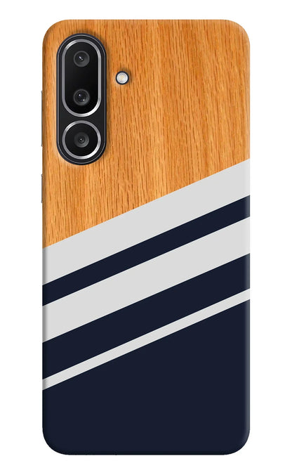 Blue and white wooden Samsung M56 5G Back Cover