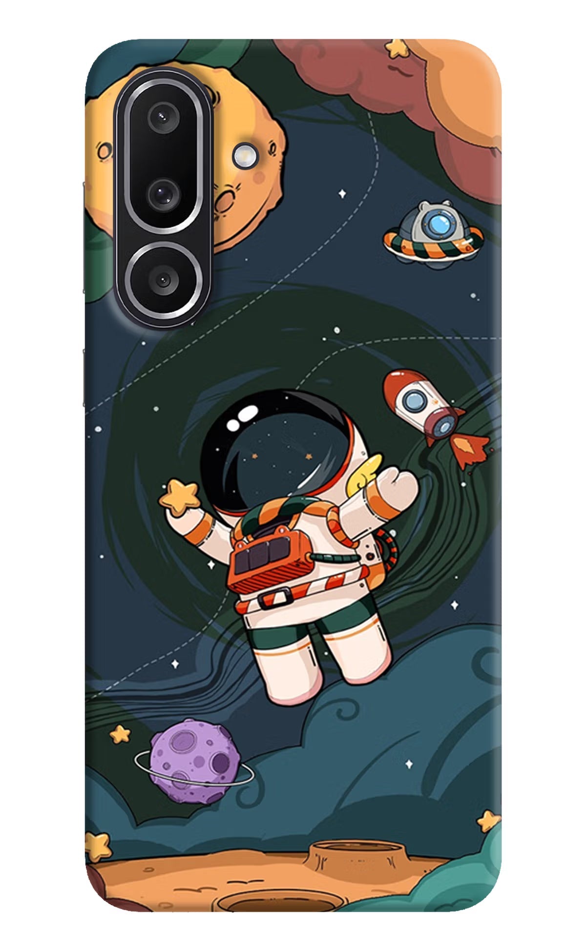 Cartoon Astronaut Samsung M56 5G Back Cover