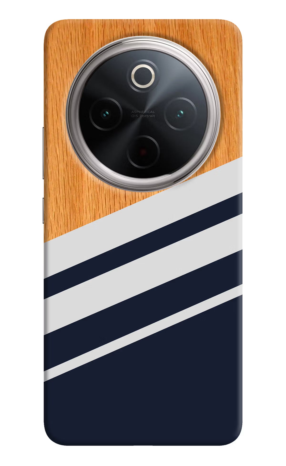 Blue and white wooden Vivo T4 5G Back Cover