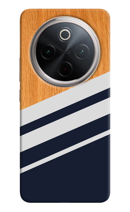 Blue and white wooden Vivo T4 5G Back Cover