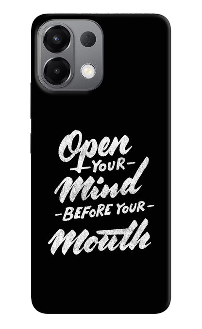 Open Your Mind Before Your Mouth Oppo K13 5G Back Cover
