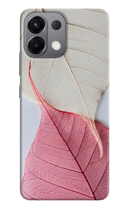 White Pink Leaf Oppo K13 5G Back Cover