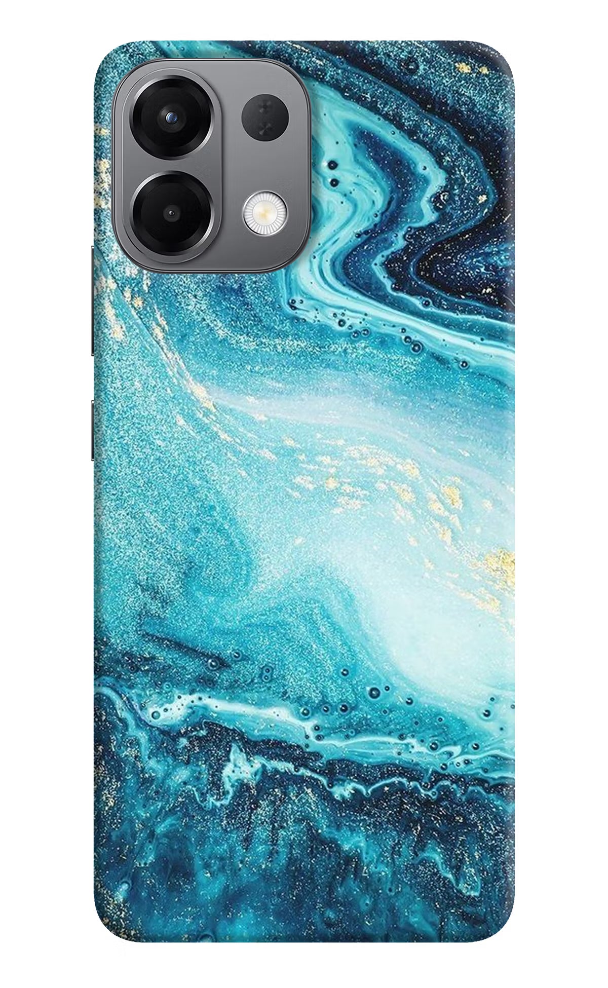 Blue Glitter Marble Oppo K13 5G Back Cover
