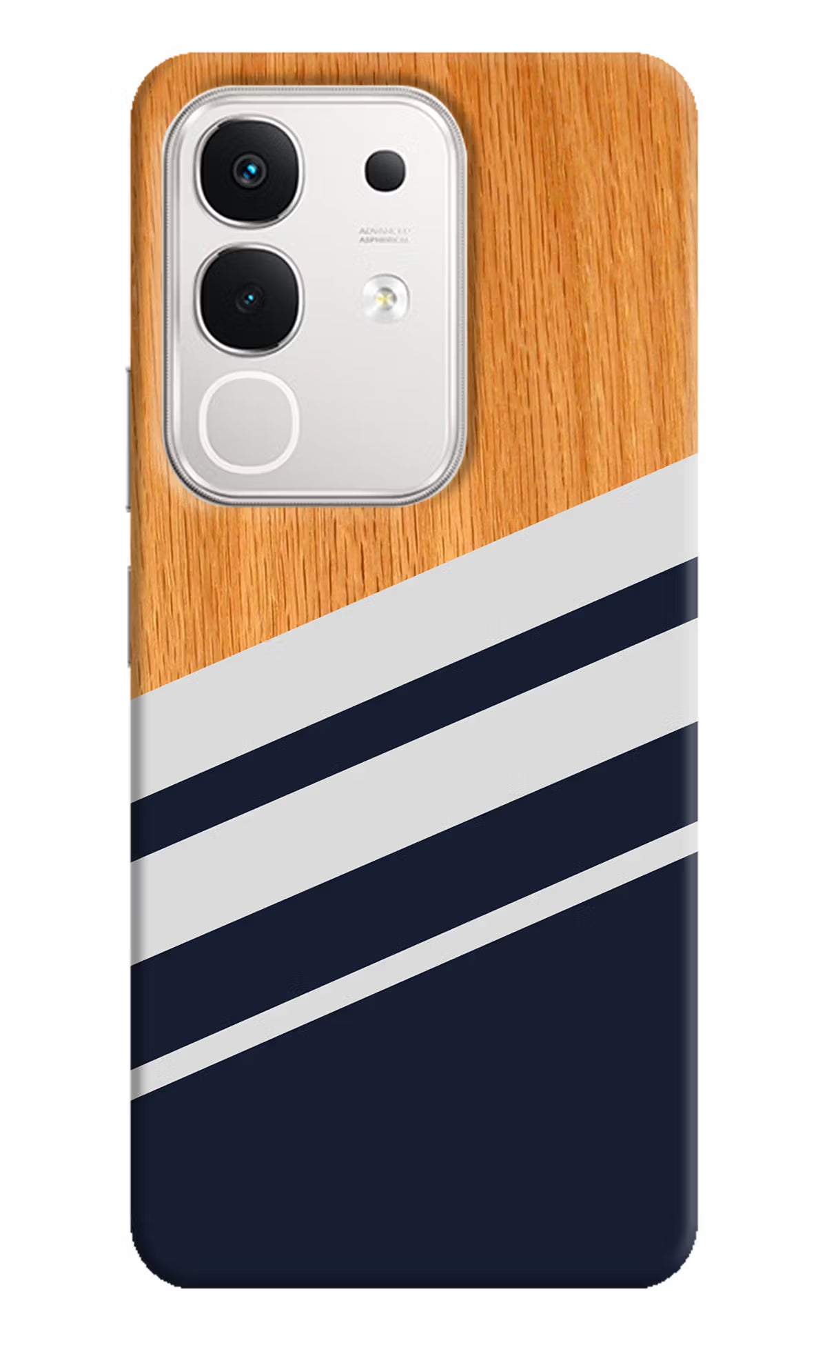 Blue and white wooden iQOO Z10x 5G Back Cover