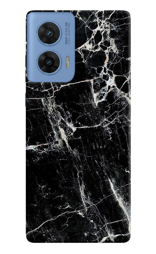 Black Marble Texture Moto G96 5G Back Cover