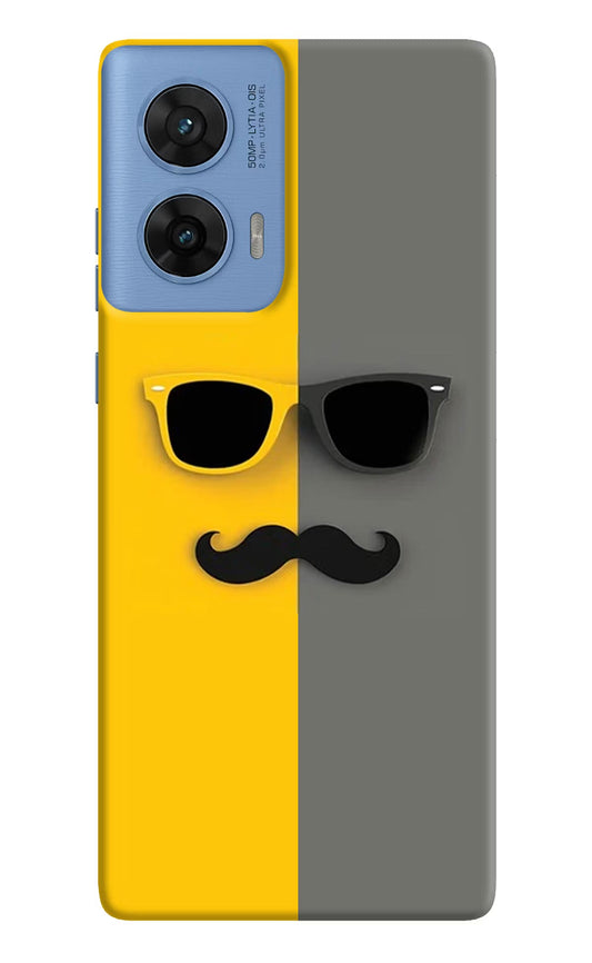 Sunglasses with Mustache Moto G96 5G Back Cover