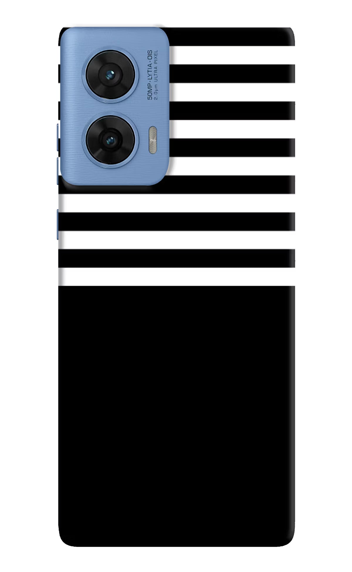 Black and White Print Moto G96 5G Back Cover