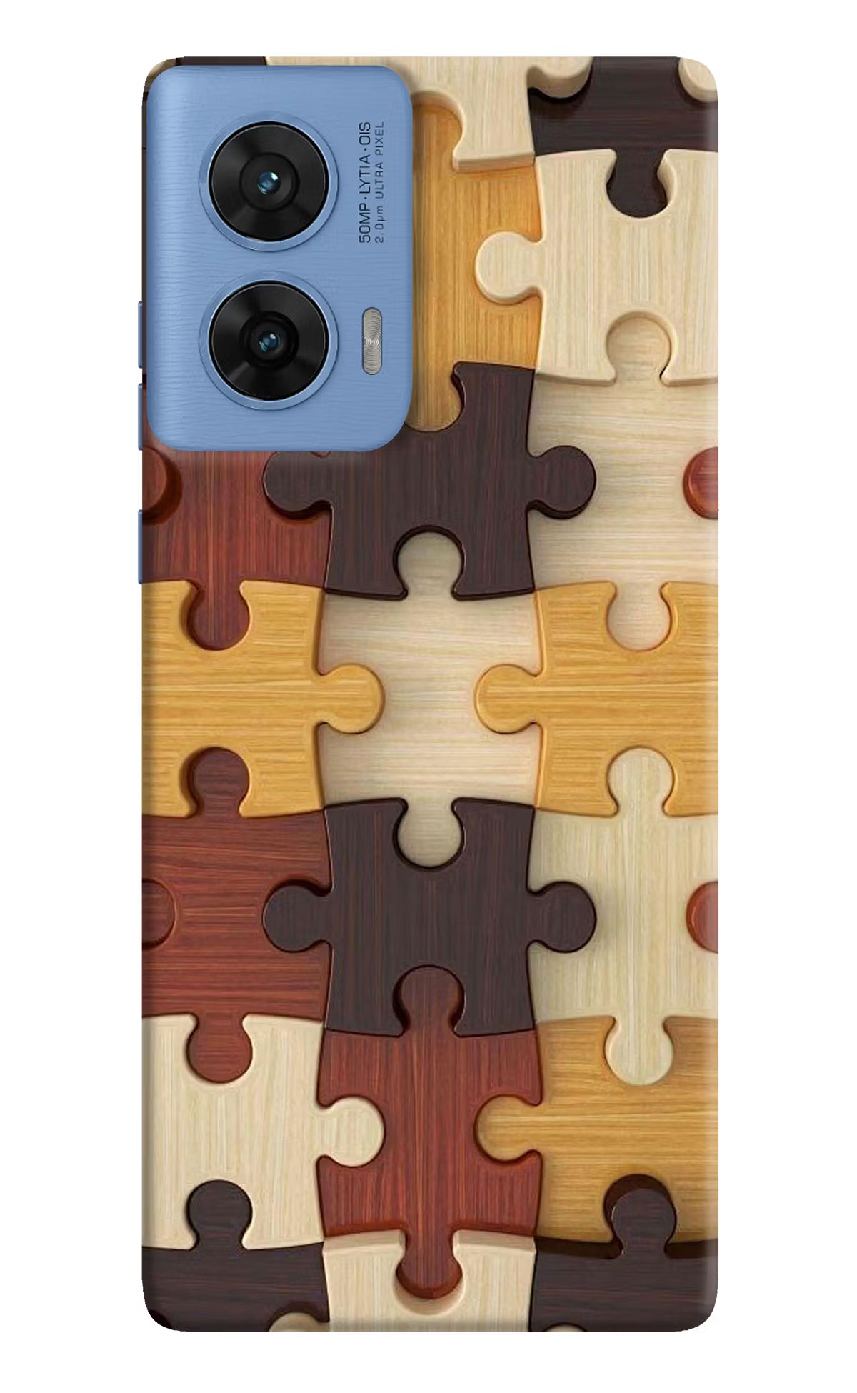 Wooden Puzzle Moto G96 5G Back Cover