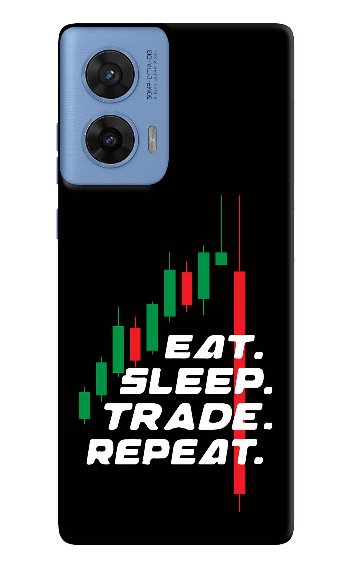Eat Sleep Trade Repeat Moto G96 5G Back Cover