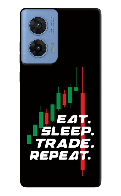 Eat Sleep Trade Repeat Moto G96 5G Back Cover