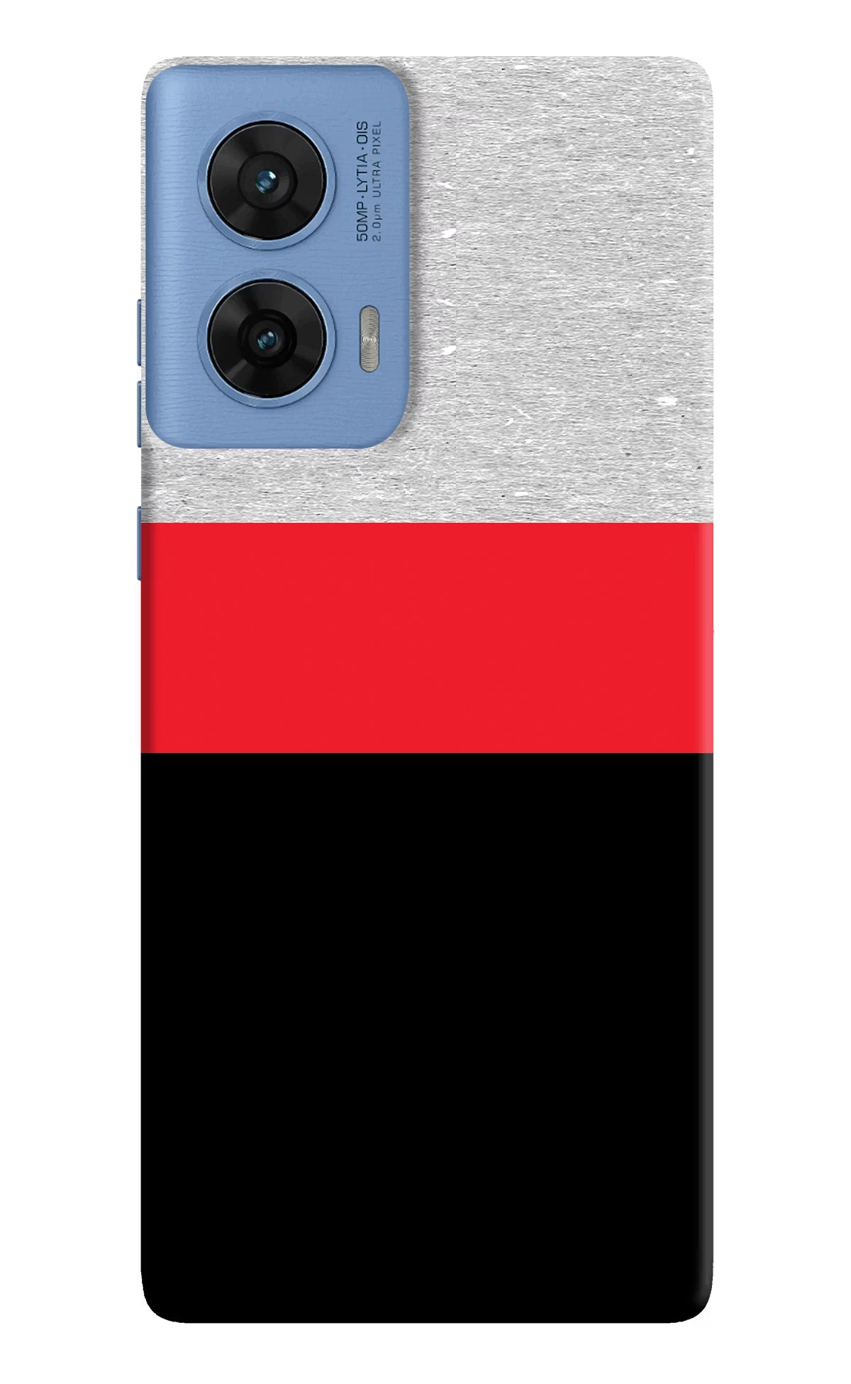 Tri Color Pattern Moto G96 5G Back Cover