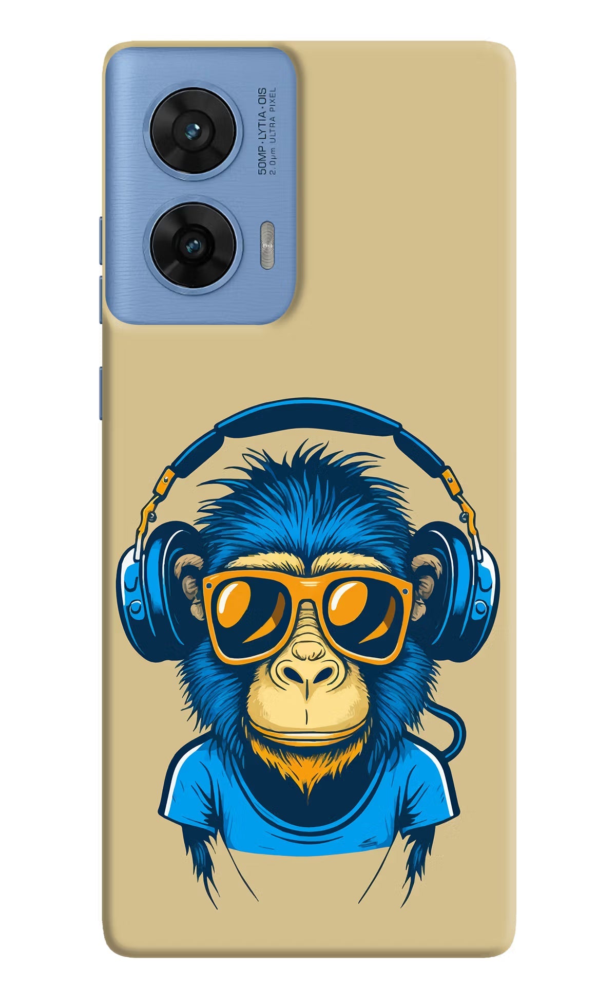 Monkey Headphone Moto G96 5G Back Cover