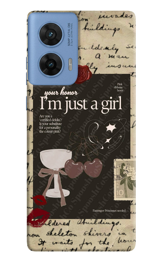 I am just a girl Moto G96 5G Back Cover