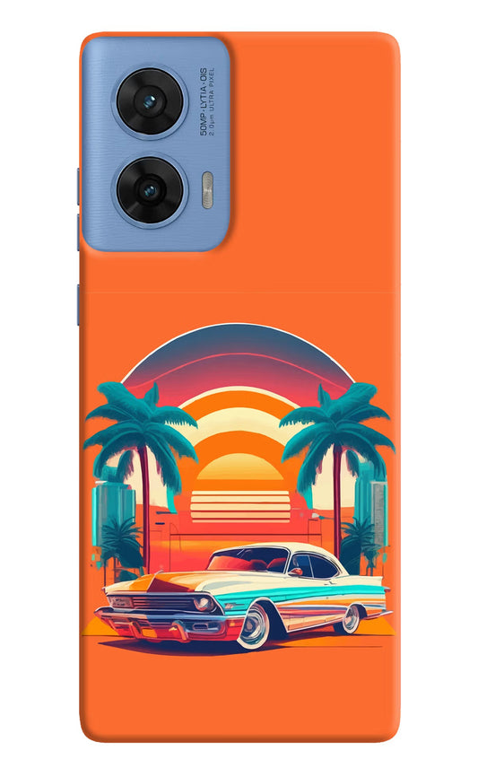 Palm Drive 80s Moto G96 5G Back Cover