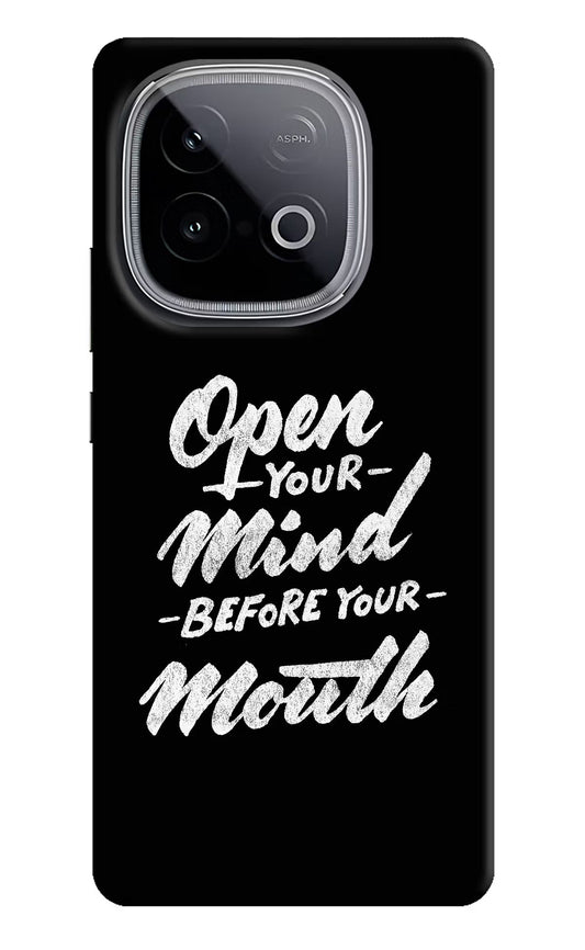 Open Your Mind Before Your Mouth iQOO Neo 10 Back Cover