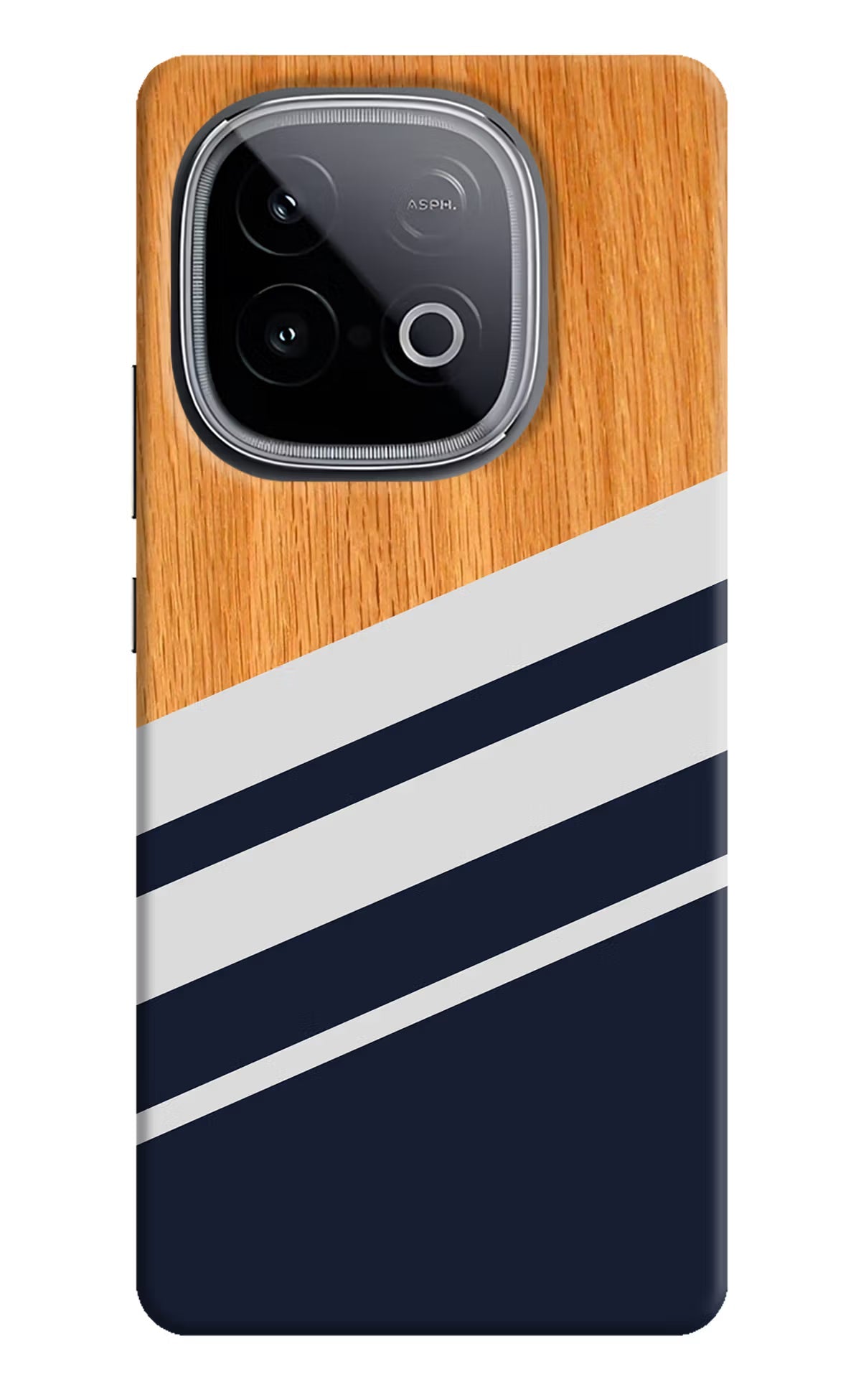Blue and white wooden iQOO Neo 10 Back Cover