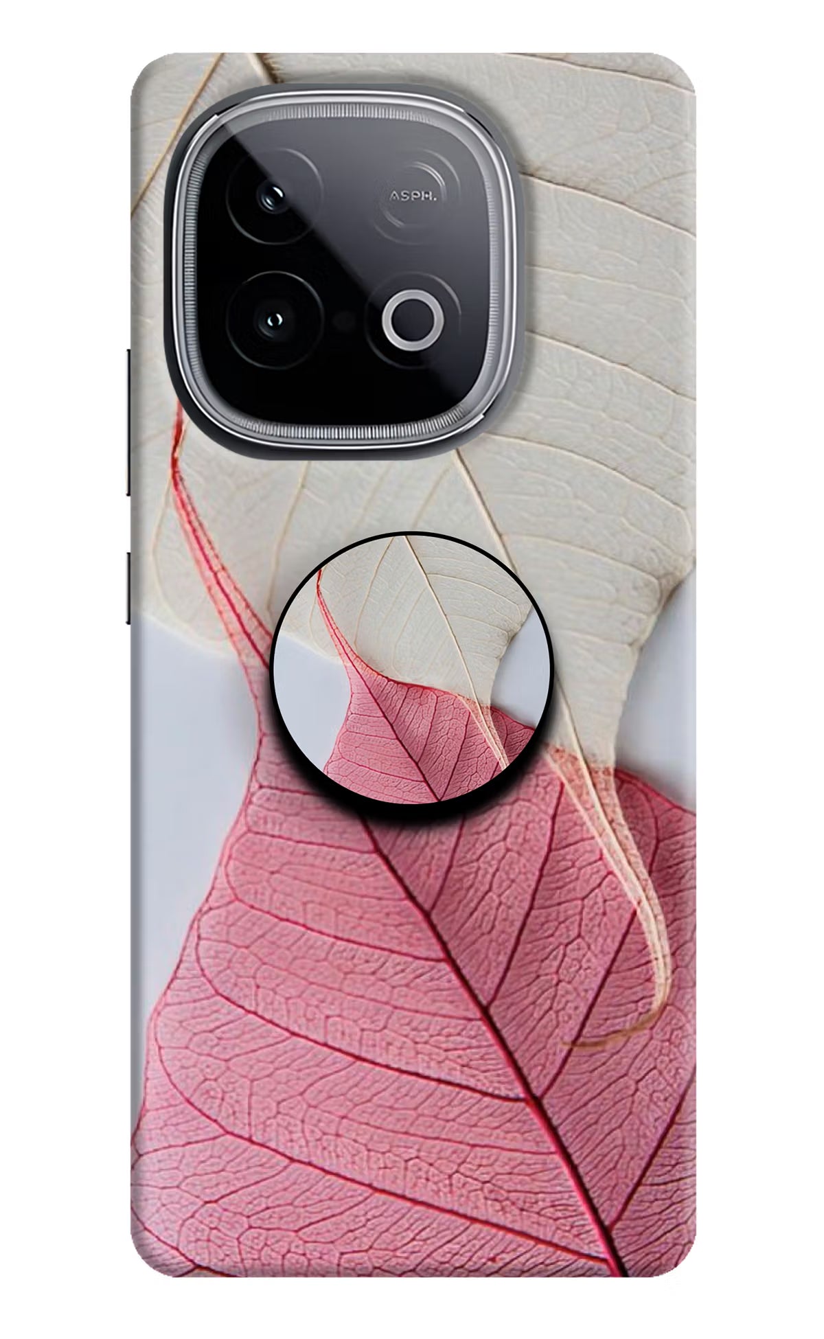 White Pink Leaf iQOO Neo 10 Pop Case