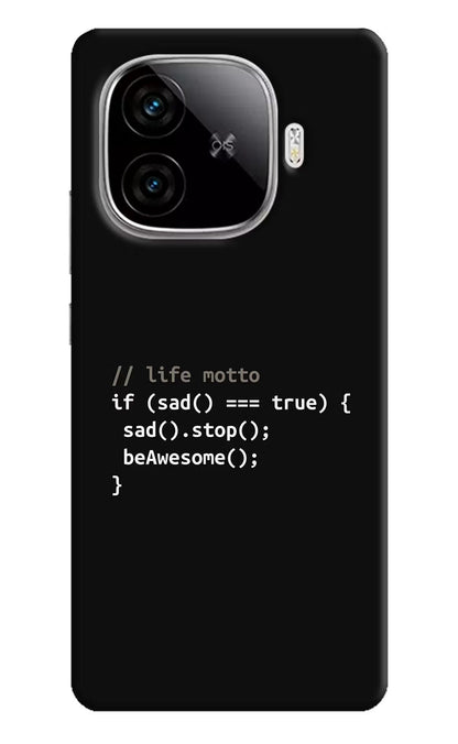 Life Motto Code iQOO Neo 10R 5G Back Cover