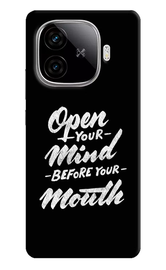 Open Your Mind Before Your Mouth iQOO Neo 10R 5G Back Cover