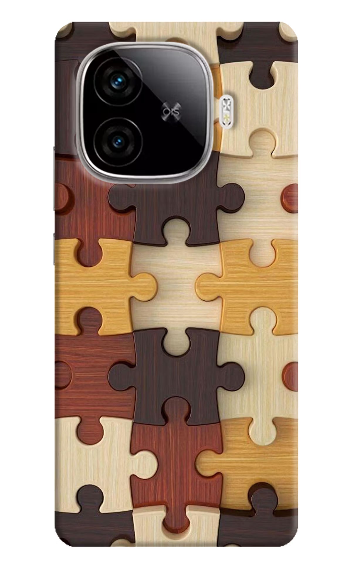 Wooden Puzzle iQOO Neo 10R 5G Back Cover