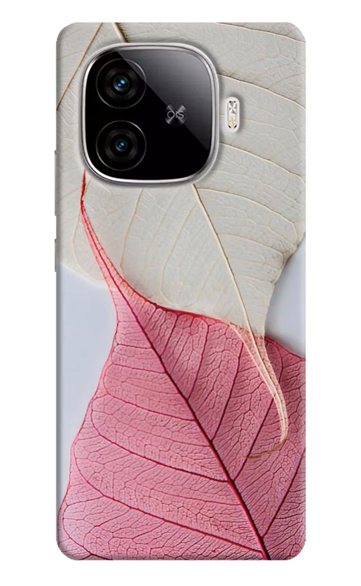 White Pink Leaf iQOO Neo 10R 5G Back Cover