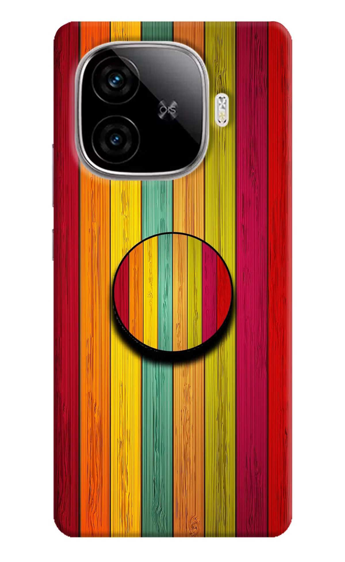 Multicolor Wooden iQOO Neo 10R 5G Pop Case