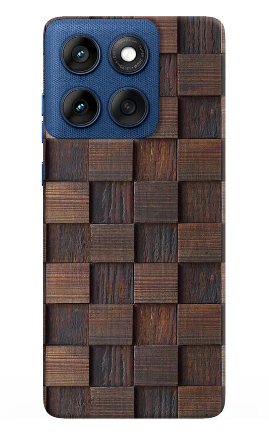 Wooden Cube Design Moto Edge 60 Back Cover