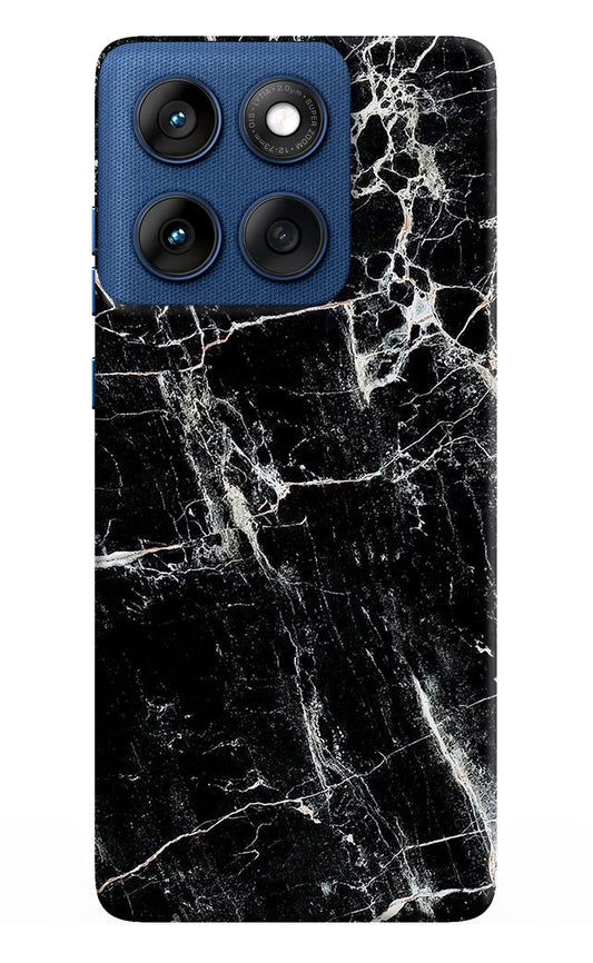 Black Marble Texture Moto Edge 60 Back Cover