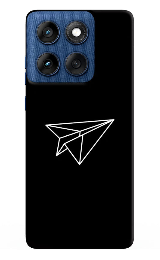 Paper Plane White Moto Edge 60 Back Cover