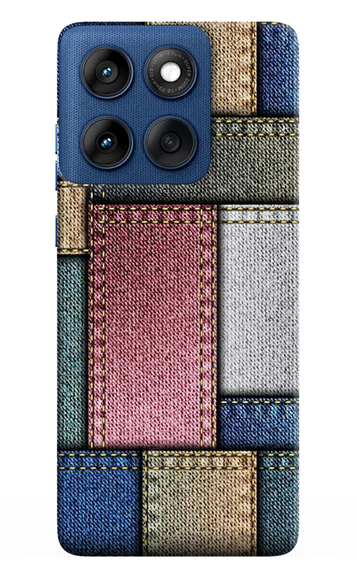 Multicolor Jeans Moto Edge 60 Back Cover