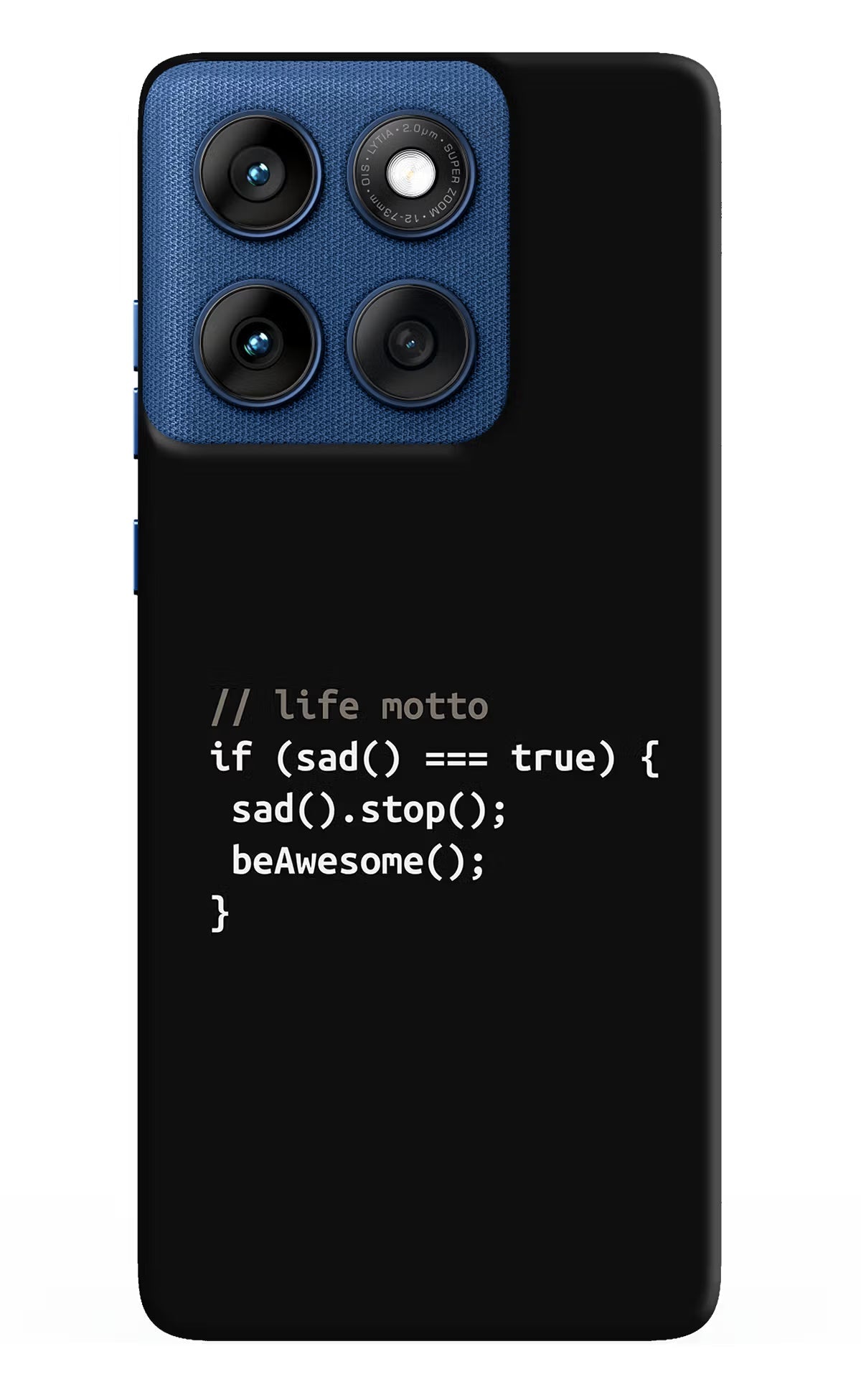 Life Motto Code Moto Edge 60 Back Cover