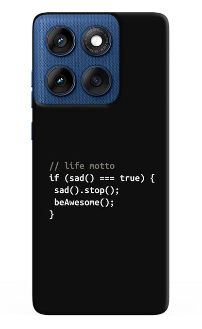Life Motto Code Moto Edge 60 Back Cover