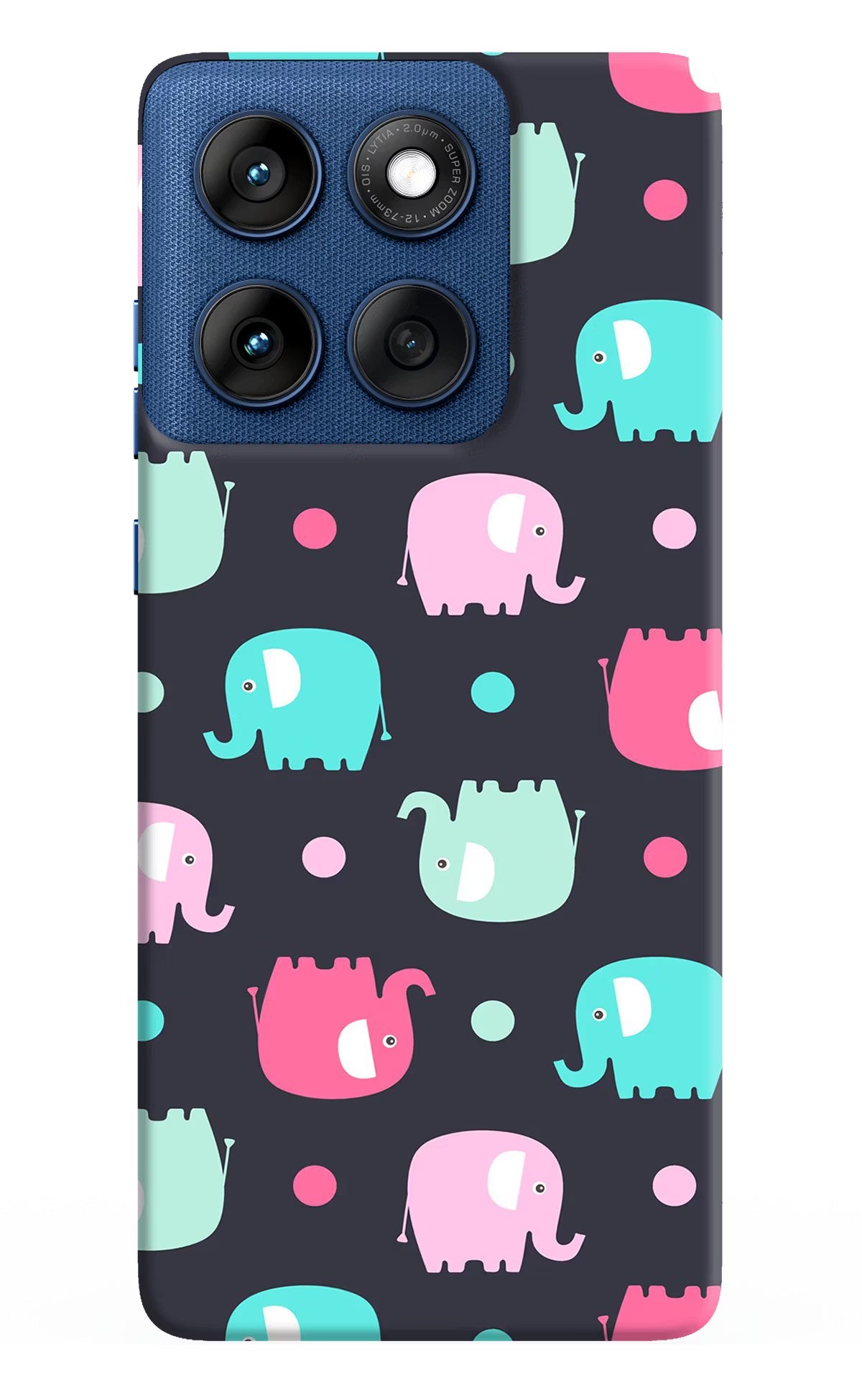 Elephants Moto Edge 60 Back Cover