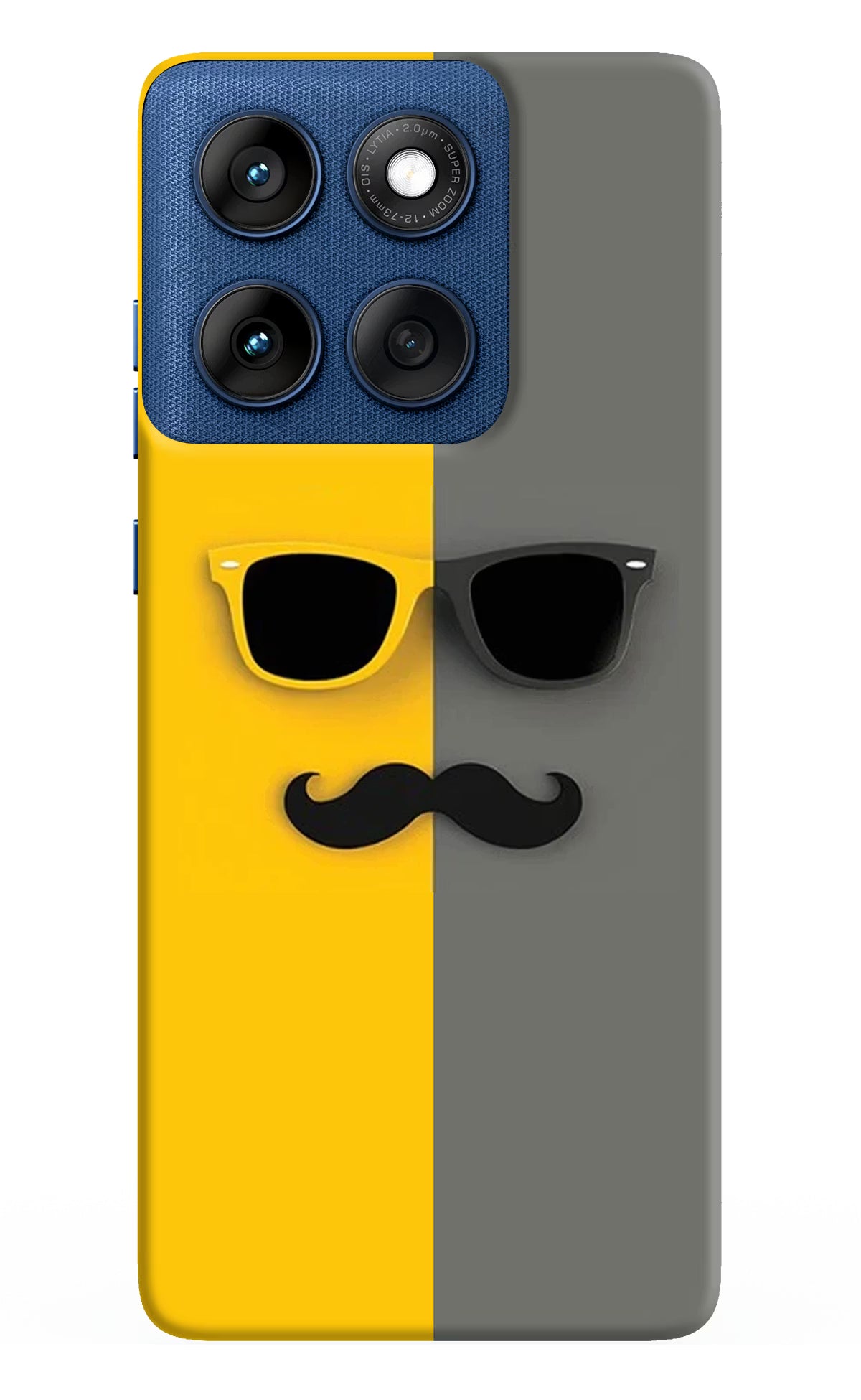 Sunglasses with Mustache Moto Edge 60 Back Cover