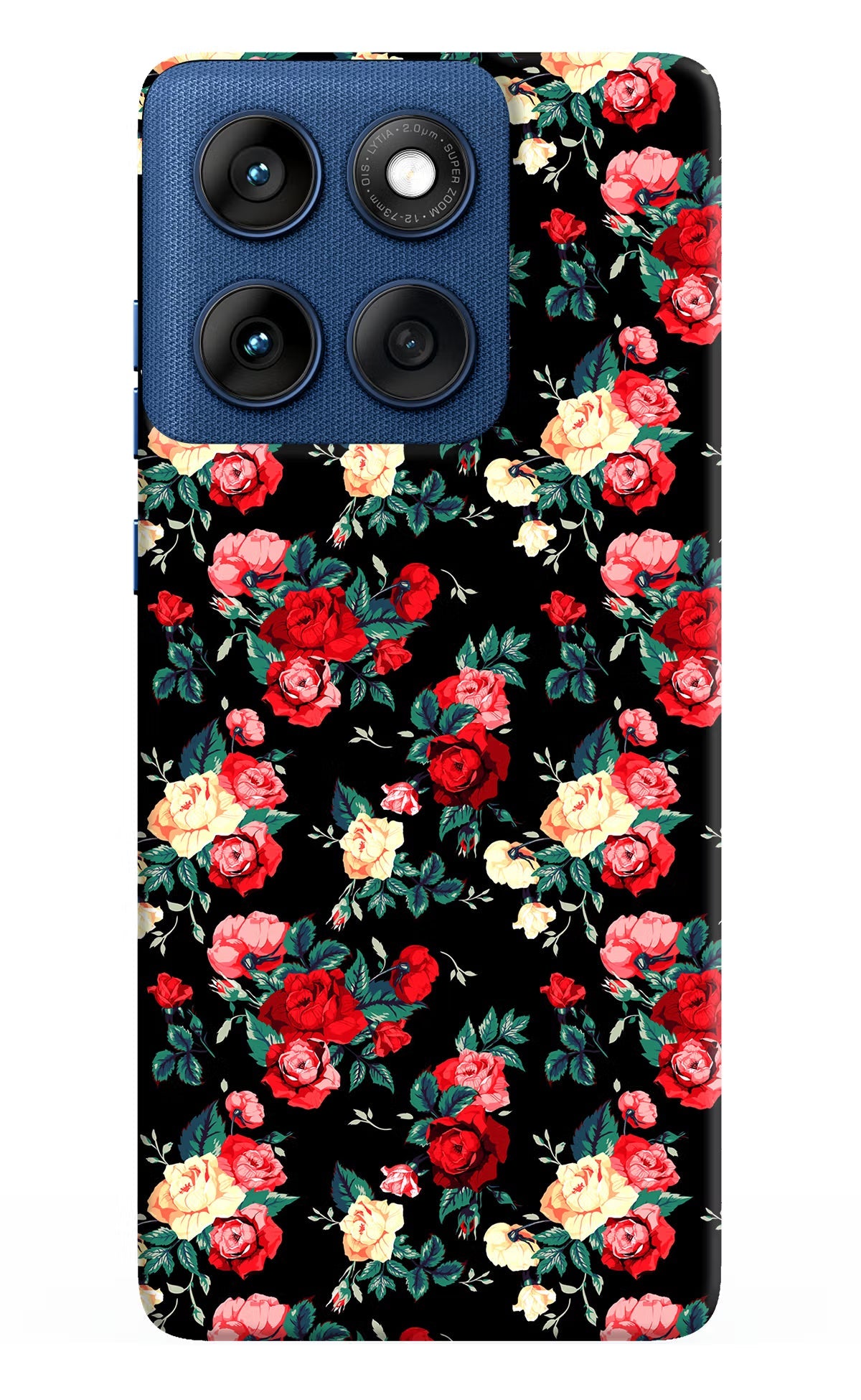 Rose Pattern Moto Edge 60 Back Cover