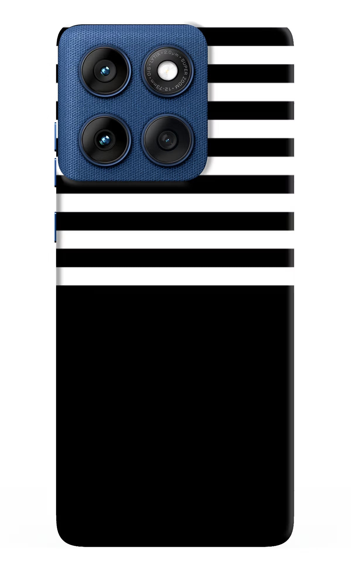 Black and White Print Moto Edge 60 Back Cover