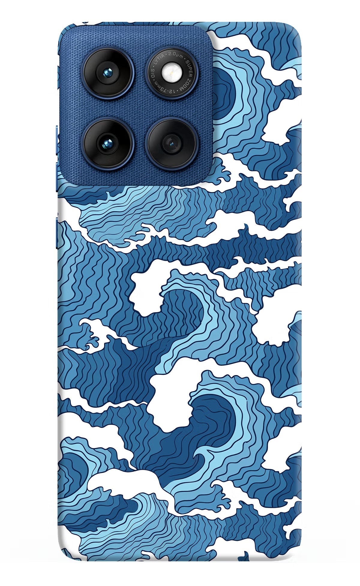 Blue Waves Moto Edge 60 Back Cover