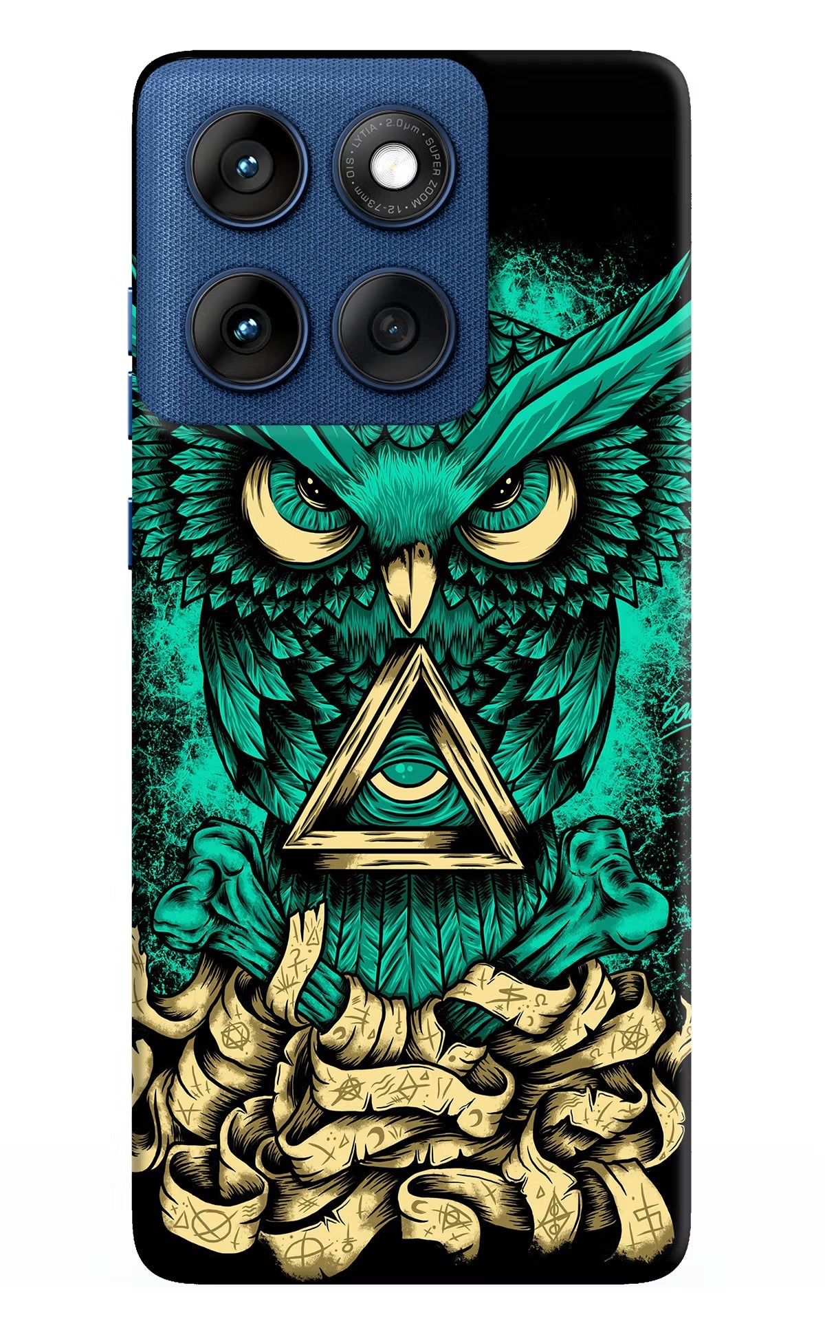 Green Owl Moto Edge 60 Back Cover