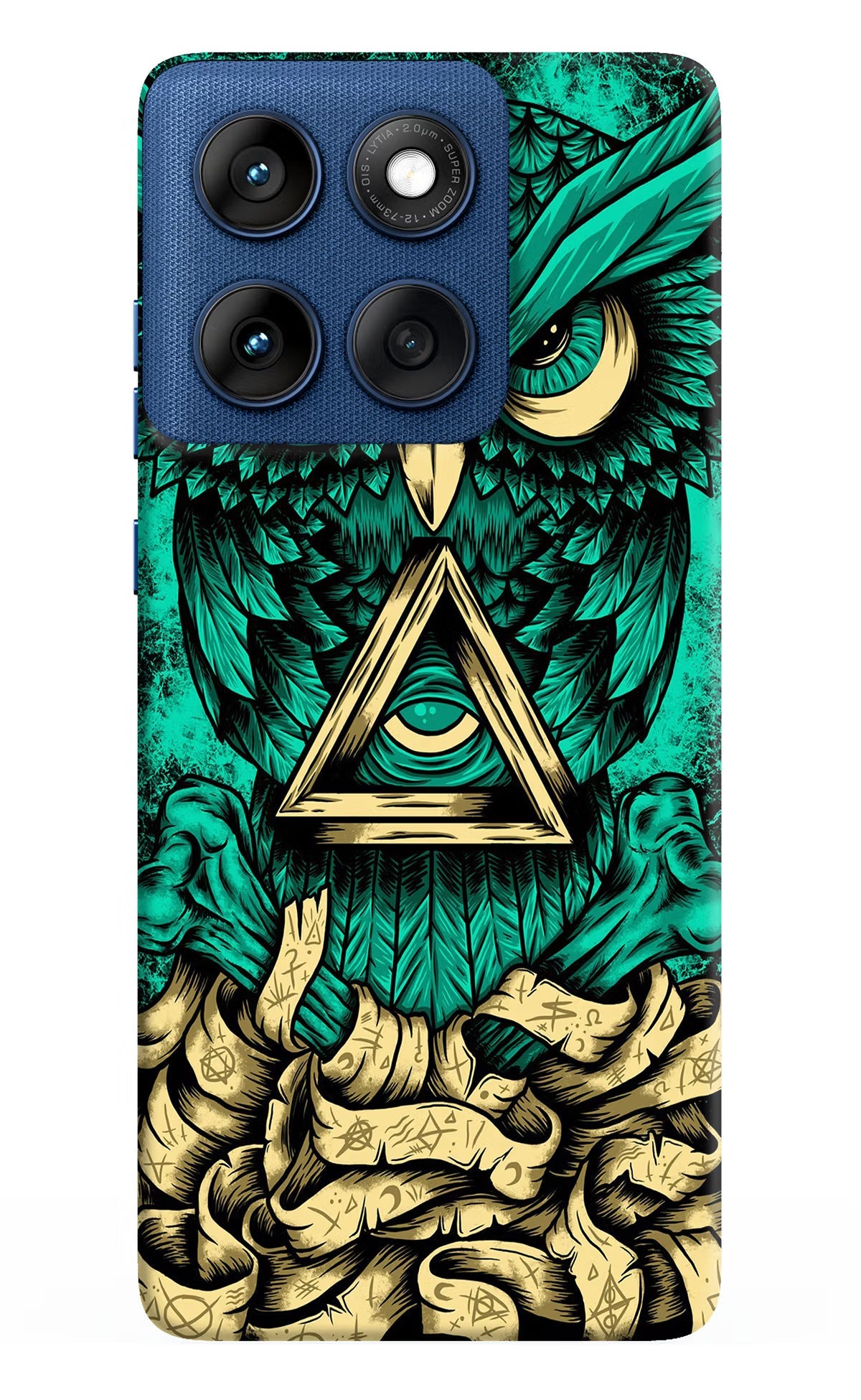 Green Owl Moto Edge 60 Back Cover