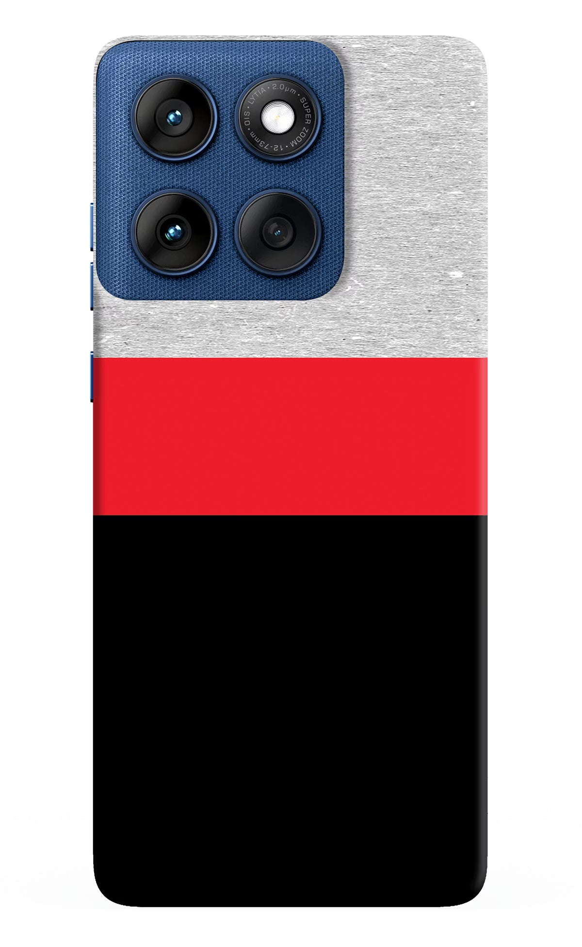 Tri Color Pattern Moto Edge 60 Back Cover