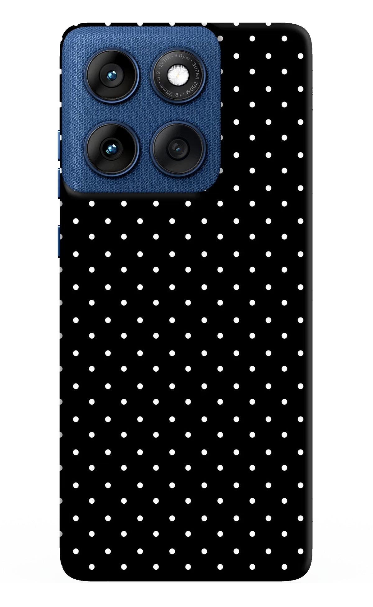 White Dots Moto Edge 60 Back Cover
