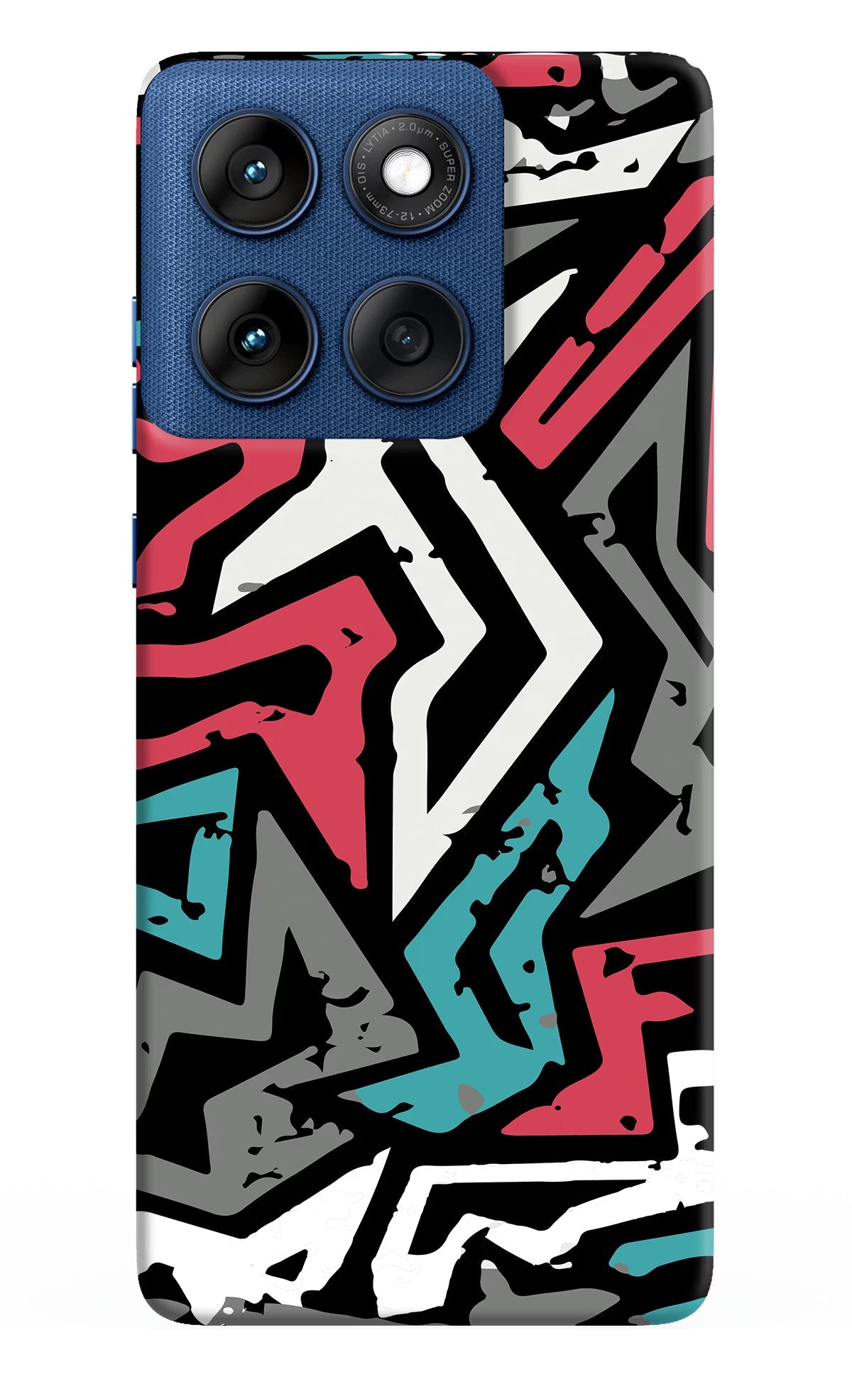 Geometric Graffiti Moto Edge 60 Back Cover