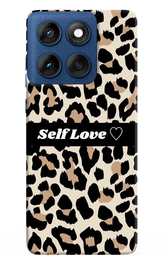 Leopard Print Self Love Moto Edge 60 Back Cover