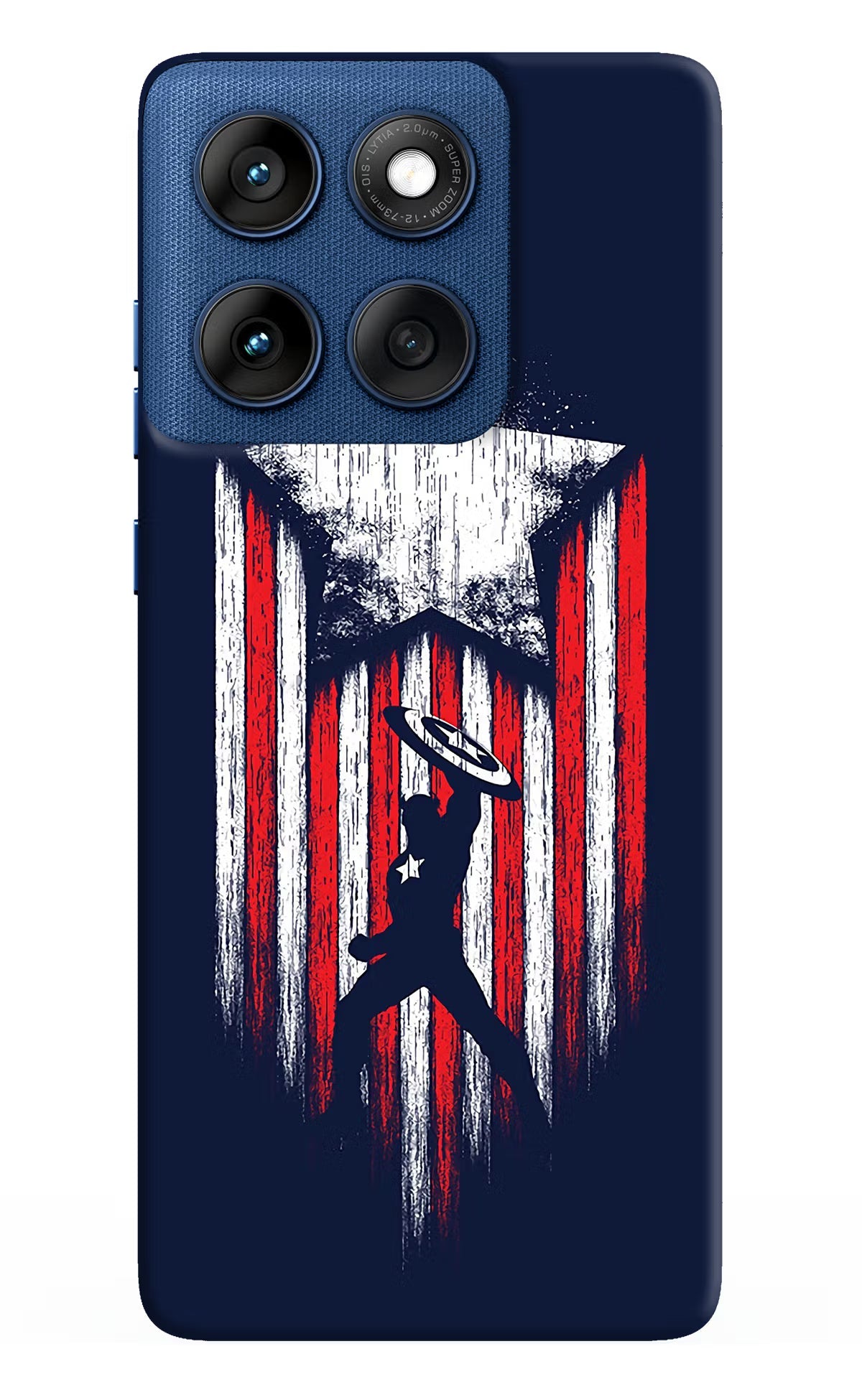 Captain America Marvel Art Moto Edge 60 Back Cover